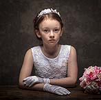 A classic, timeless first Holy Communion portrait at Cormac Byrne Photography, Limerick Ireland.  