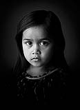 Black and white image which won a European award in the Childrens portrait category  