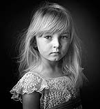 Young girl in a classic black and white portrait by Cormac Byrne Photography, Dooradoyle, Liimerick.  